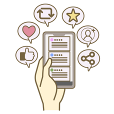 スマートフォンのイラスト図